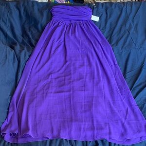 Lulu's Purple Strapless Dress